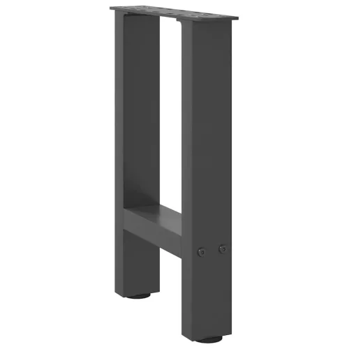  2 db antracitszürke acél dohányzóasztal láb 38x(42-43) cm