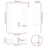  2 db antracitszürke acél dohányzóasztal láb 38x(42-43) cm