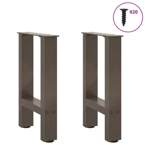  2 db natúr acél dohányzóasztal láb 38x(42-43) cm acél