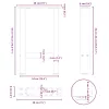  2 db natúr acél dohányzóasztal láb 38x(42-43) cm acél
