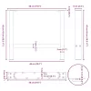  2 db fehér dohányzóasztal láb 50 x (42-43) cm acél