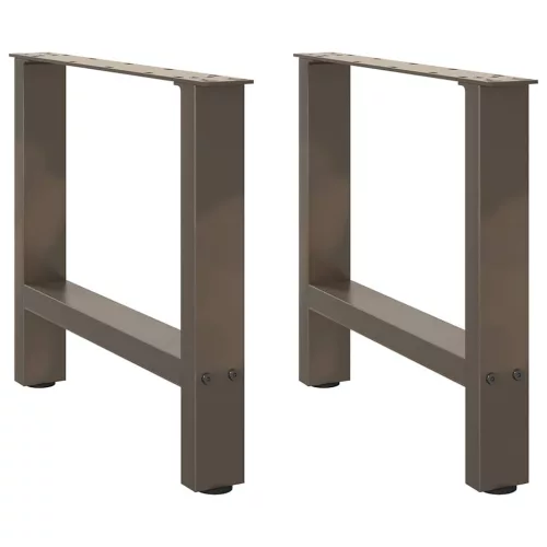  2 db natúr acél dohányzóasztal láb 50 x (42-43) cm acél
