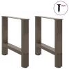  2 db natúr acél dohányzóasztal láb 50 x (42-43) cm acél