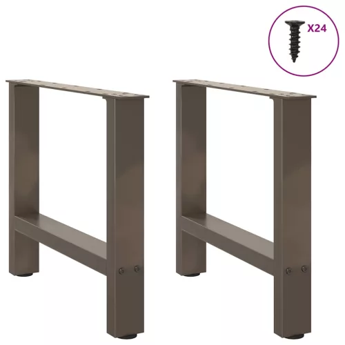  2 db natúr acél dohányzóasztal láb 50 x (42-43) cm acél