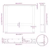  2 db natúr acél dohányzóasztal láb 50 x (42-43) cm acél