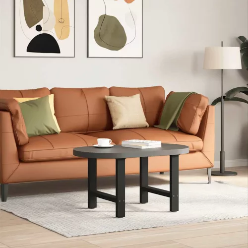  2 db fekete acél dohányzóasztal láb 60 x (42-43) cm