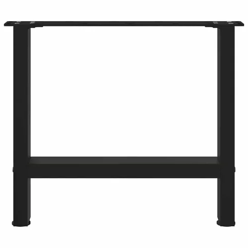  2 db fekete acél dohányzóasztal láb 60 x (42-43) cm