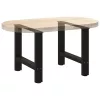  2 db fekete acél dohányzóasztal láb 60 x (42-43) cm