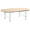  2 db fehér dohányzóasztal láb 60 x (42-43) cm acél