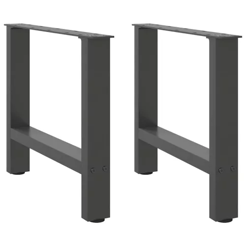  2 db antracitszürke acél dohányzóasztal láb 60 x (42-43) cm