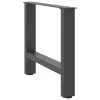  2 db antracitszürke acél dohányzóasztal láb 60 x (42-43) cm