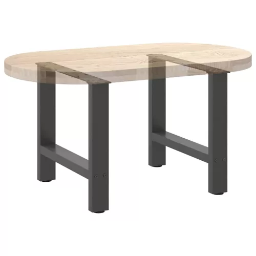  2 db antracitszürke acél dohányzóasztal láb 60 x (42-43) cm
