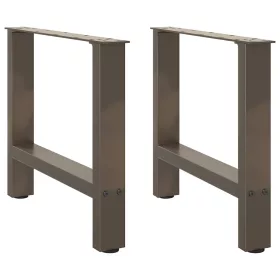    2 db natúr acél dohányzóasztal láb 60 x (42-43) cm acél