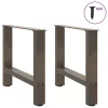  2 db natúr acél dohányzóasztal láb 60 x (42-43) cm acél