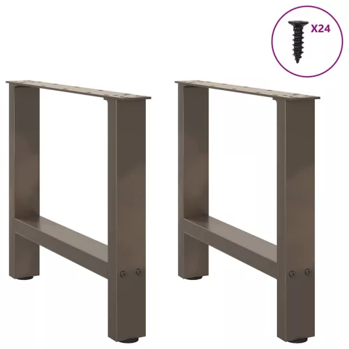  2 db natúr acél dohányzóasztal láb 60 x (42-43) cm acél