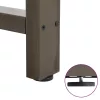  2 db natúr acél dohányzóasztal láb 60 x (42-43) cm acél