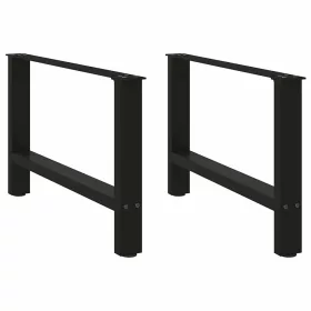  2 db fekete acél dohányzóasztal láb 70 x (42-43) cm