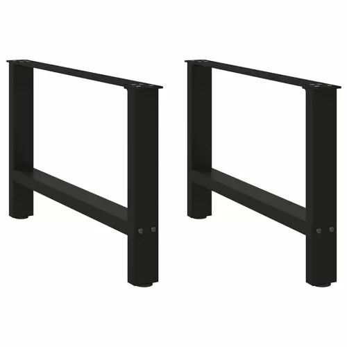  2 db fekete acél dohányzóasztal láb 70 x (42-43) cm