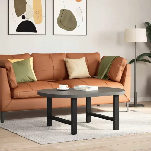  2 db fekete acél dohányzóasztal láb 70 x (42-43) cm
