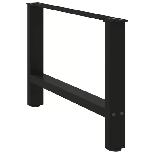  2 db fekete acél dohányzóasztal láb 70 x (42-43) cm