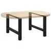  2 db fekete acél dohányzóasztal láb 70 x (42-43) cm