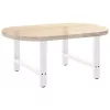  2 db fehér dohányzóasztal láb 70 x (42-43) cm acél