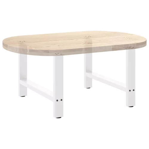  2 db fehér dohányzóasztal láb 70 x (42-43) cm acél