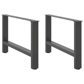    2 db antracitszürke acél dohányzóasztal láb 70 x (42-43) cm