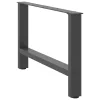  2 db antracitszürke acél dohányzóasztal láb 70 x (42-43) cm