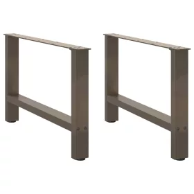    2 db natúr acél dohányzóasztal láb 70 x (42-43) cm acél