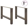  2 db natúr acél dohányzóasztal láb 70 x (42-43) cm acél