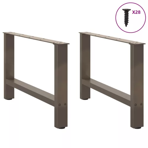  2 db natúr acél dohányzóasztal láb 70 x (42-43) cm acél