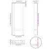  2 db fehér acél konzolasztal láb 28 x (72-73) cm