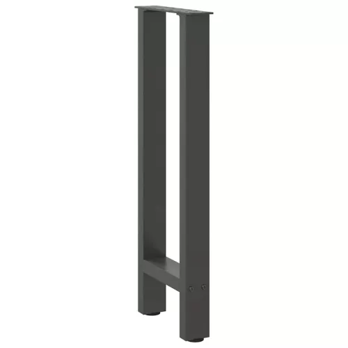  2 db antracitszürke acél konzolasztal láb 28 x (72-73) cm