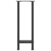  2 db antracitszürke acél konzolasztal láb 28 x (72-73) cm