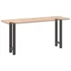  2 db antracitszürke acél konzolasztal láb 28 x (72-73) cm