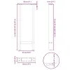  2 db antracitszürke acél konzolasztal láb 28 x (72-73) cm
