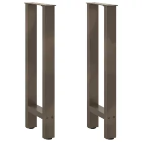  2 db natúr acél konzolasztal láb 28 x (72-73) cm acél