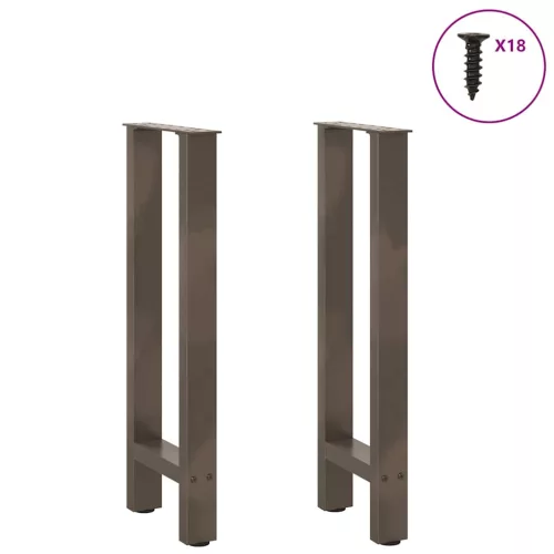  2 db natúr acél konzolasztal láb 28 x (72-73) cm acél