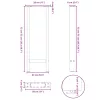  2 db natúr acél konzolasztal láb 28 x (72-73) cm acél