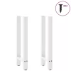  2 db fehér acél konzolasztal láb 38x(72-73) cm