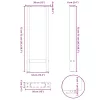  2 db fehér acél konzolasztal láb 38x(72-73) cm