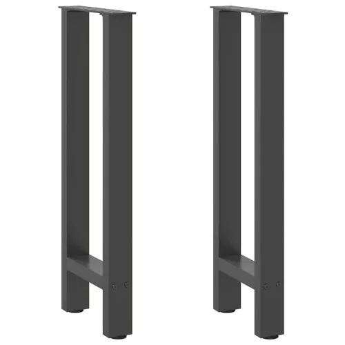  2 db antracitszürke acél konzolasztal láb 38x(72-73) cm