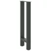  2 db antracitszürke acél konzolasztal láb 38x(72-73) cm