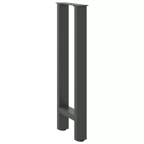  2 db antracitszürke acél konzolasztal láb 38x(72-73) cm