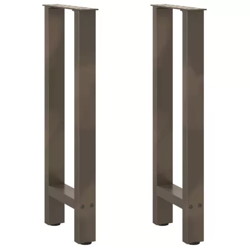  2 db natúr acél konzolasztal láb 38x(72-73) cm acél