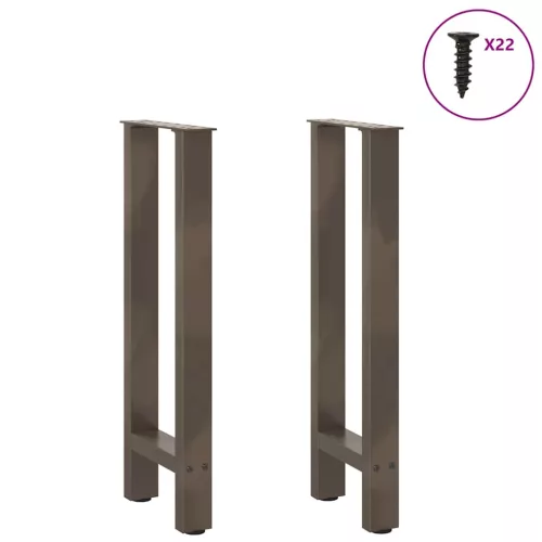  2 db natúr acél konzolasztal láb 38x(72-73) cm acél