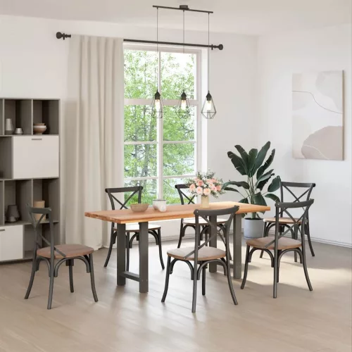  2 db antracitszürke acél étkezőasztalláb 50x(72-73) cm