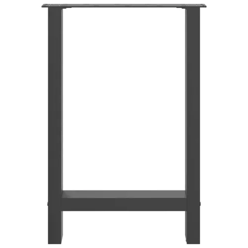  2 db antracitszürke acél étkezőasztalláb 50x(72-73) cm