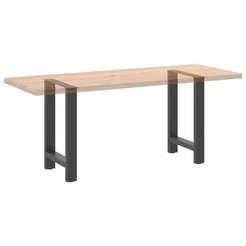  2 db antracitszürke acél étkezőasztalláb 50x(72-73) cm